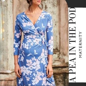 A Pea in the pod floral wrap dress